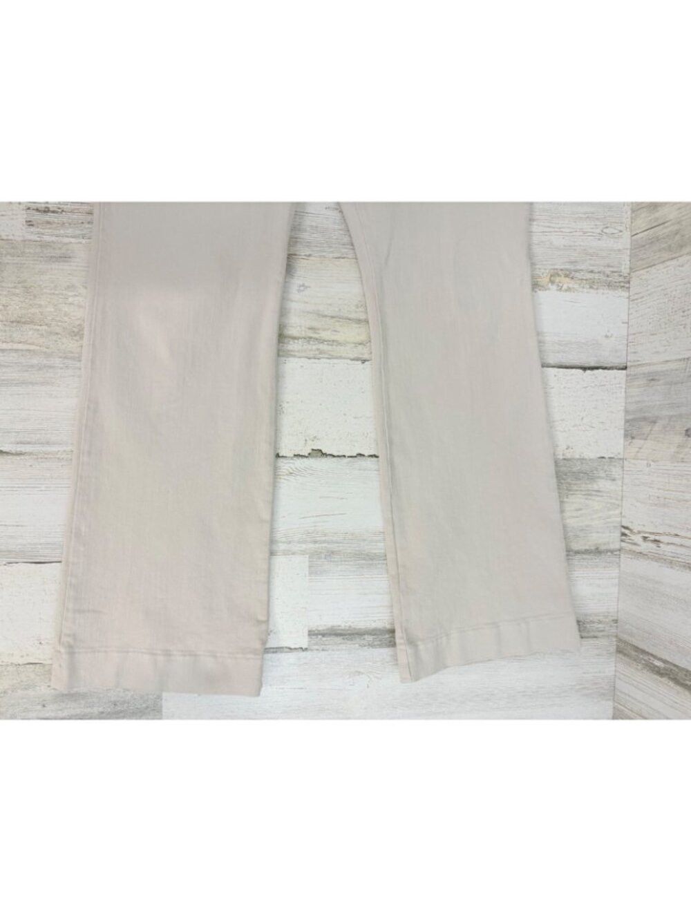 Ann Mashburn Faye Flare Cropped Pants Womens M Khaki Stretch Pants Natural - Picture 4 of 14
